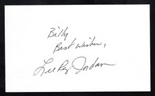 Lee Roy Jordan Autographed Signed 3x5 Index Card College Football HOF - A03p