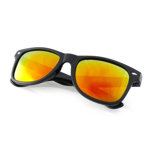 Gafas de Sol Hombre Mujer Negro Polarizadas Espejo Borde con Cuernos eBay