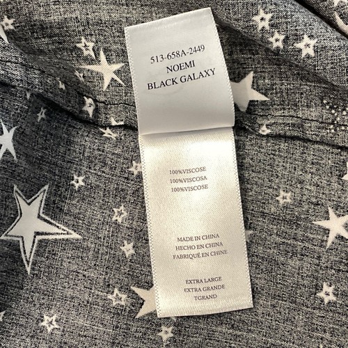 NWOT Rails Noemi Shirt Black Galaxy White Stars Long Sleeve Button Pocket Sz XL - Picture 13 of 13
