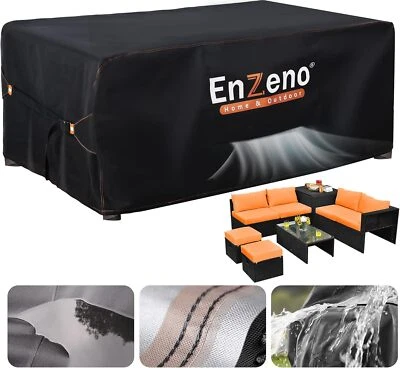 Enzeno Cube Garden Furniture Covers Waterproof with Air Vent, 200X200cm, Oxford