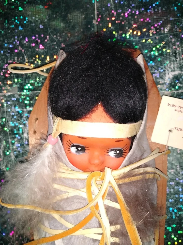 🦄MS Squaw Indian Arts Crafts Western Shoshone Tribal Roll 0135 Детская Индейская Кукла - Изображение 4 из 4