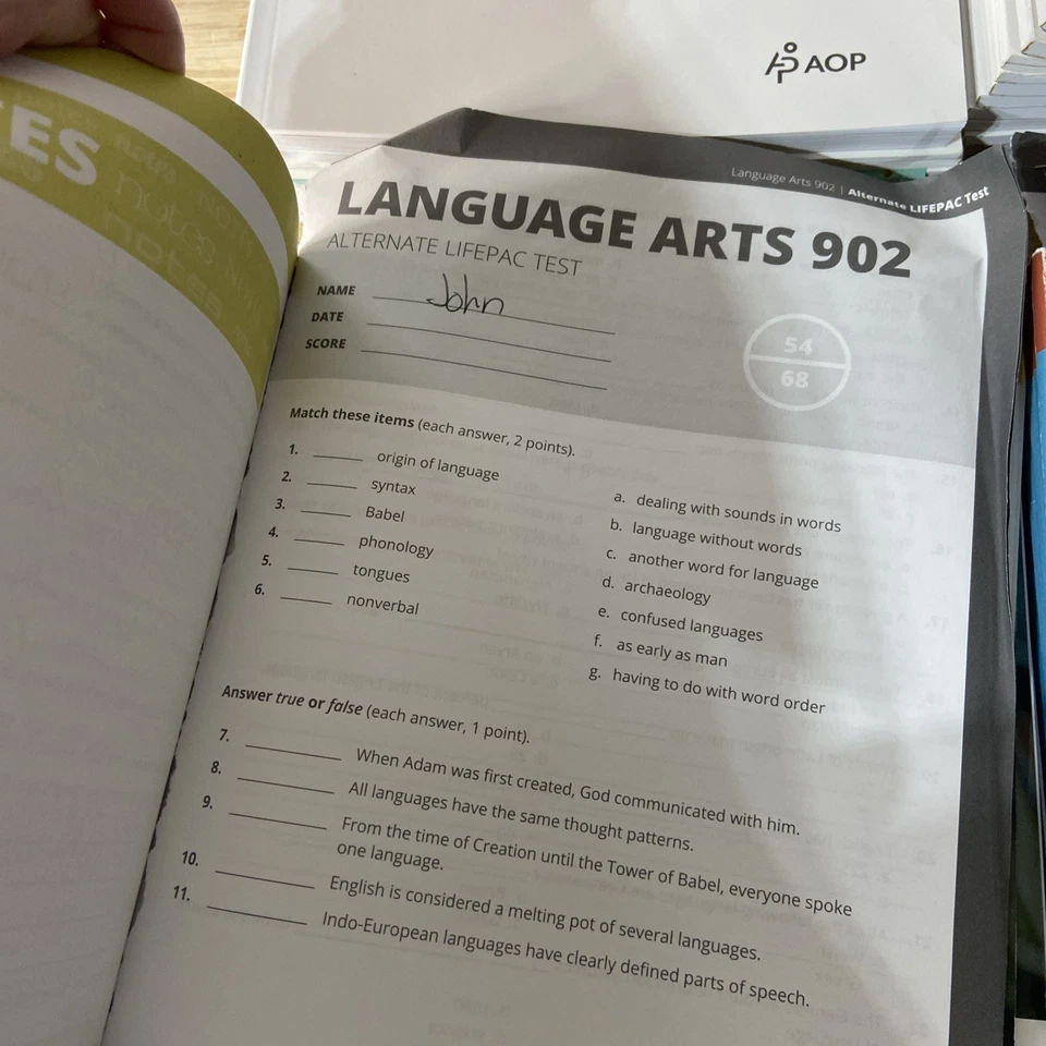 Lifepac 9th grade History/Geography Science L Arts Math Curriculum Partial - Image 2 of 4