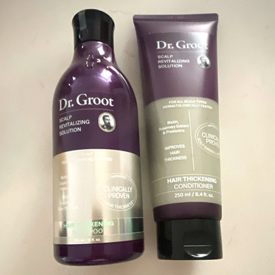 Dr. Groot Scalp Revitalizing Hair Thickening Shampoo+Conditioner Set 13/8.4oz