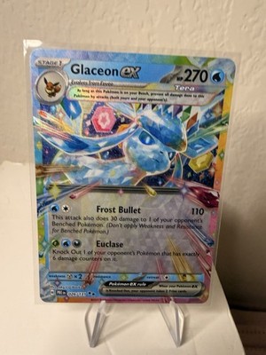 Pokémon Glaceon ex Promo Holo Terra 026/131 PREN EX Stage 1 270 HP Card