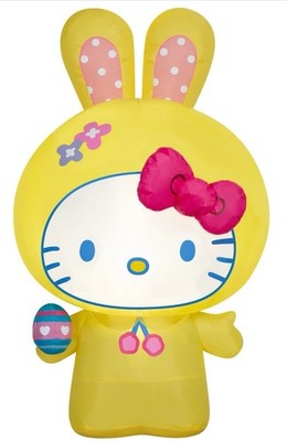 Hello Kitty Easter Inflatable Airblown 3.5ft Bunny Spring Yard Decoration