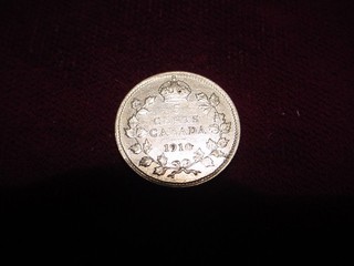 1910 CANADA SILVER 5 CENTS!! NICE GRADE!!