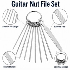 Guitar Nut Slotting File Kit Luthier Saw File Set String Slot Repair Setup
