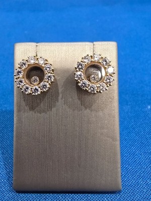Chopard 18K Yellow Gold ''Happy Diamonds'' Stud Earrings