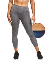 Sweat Shaper Womens Sauna Leggings Compression High Waist (Heather Grey, Small)