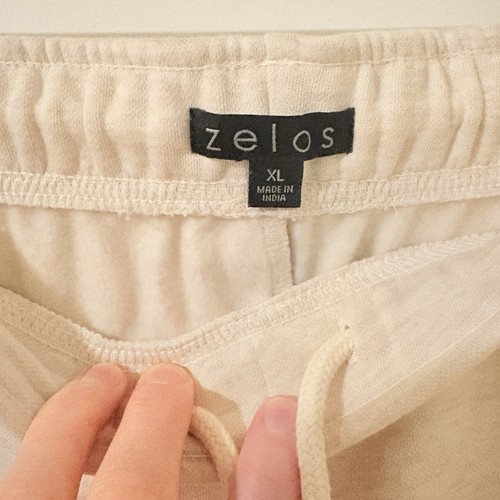 NWT ZELOS Men Ivory Fleece Straight Leg Pants - Size XL - Picture 6 of 7