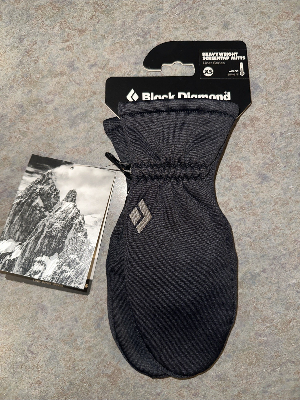 Guantes Black Diamond Heavyweight Screentap negros talla XS Liner Series esquí caminata correr