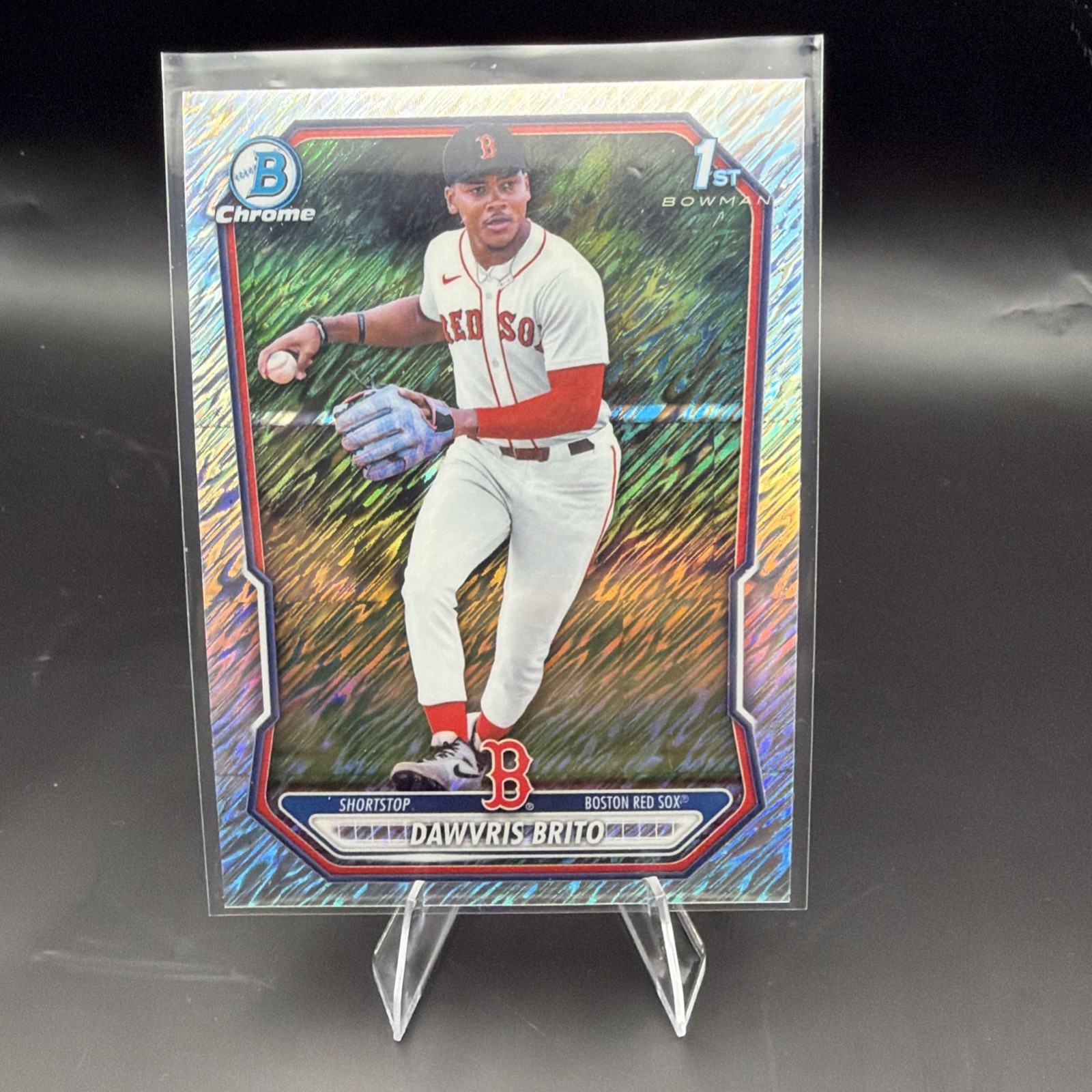 2026 Topps Bowman Chrome Dawvris Brito 1st Refractor Shimmer BCP-191 - Red Sox 