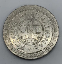 $1 Resorts International Casino Atlantic City NJ Slot Token Franklin Mint 1981