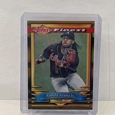 2021 Topps Finest Flashbacks - Ronald Acuña Jr. #176 Gold Refractor /50