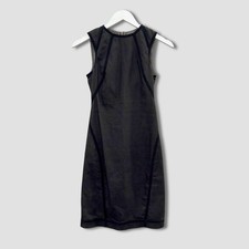 ALEXANDER McQUEEN McQ Charcoal Grey Denim Zipper Back Mini Dress Sz IT 38
