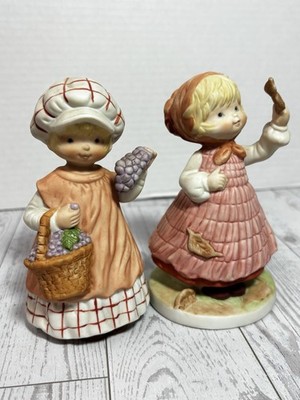 2 Megan and Friends by Heartline Girl Figurine Friendship Whimsical Collectable