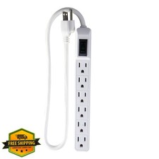 Go Green Power 6-Outlet Surge Protector 90 Joules Mountable