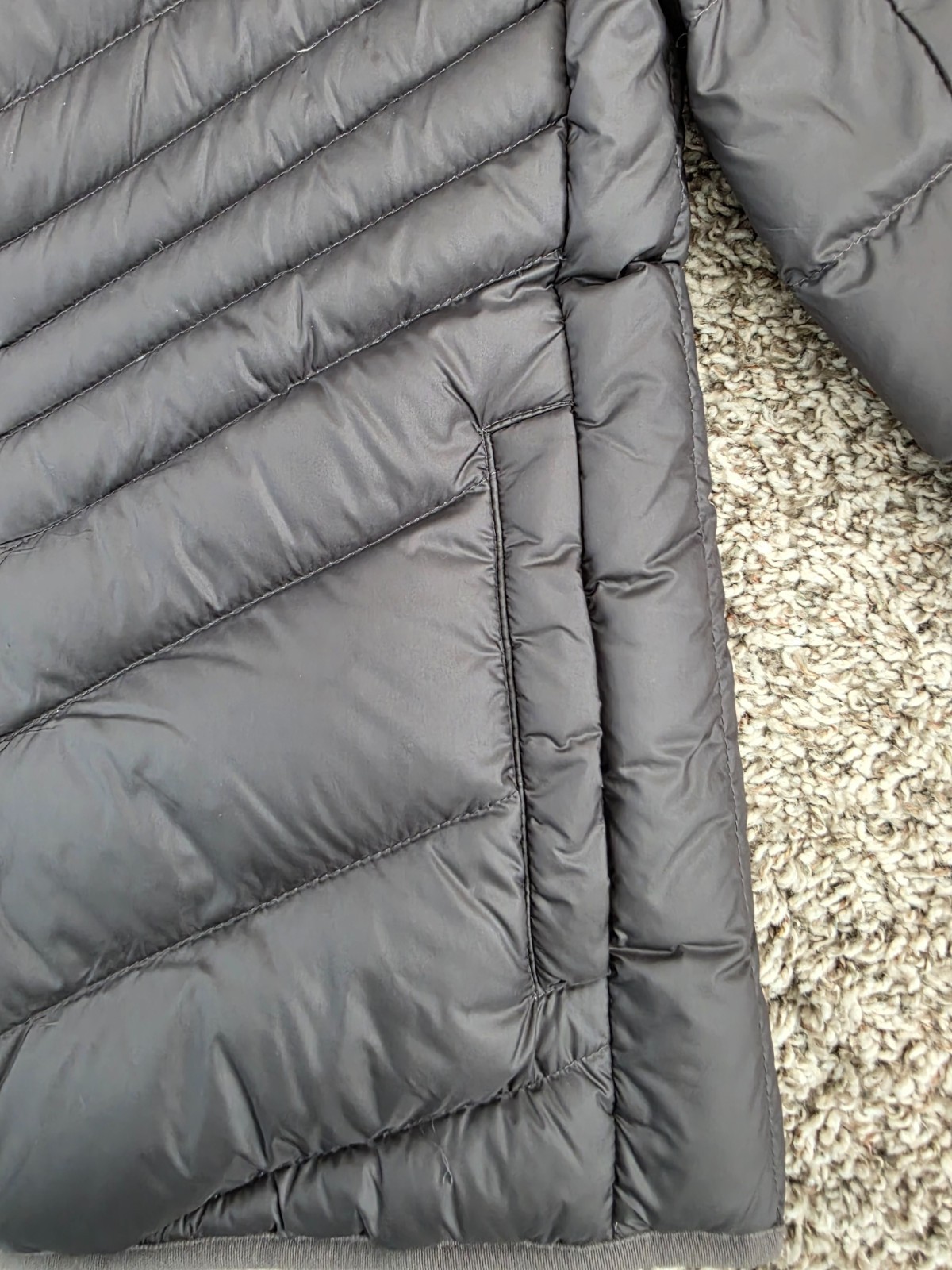 Abercrombie packable down puffer jacket dark gray… - image 2