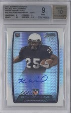 2013 Bowman Rookie Chrome Prism Refractor 2/5 Kerwynn Williams BGS 9 Auto 3b8