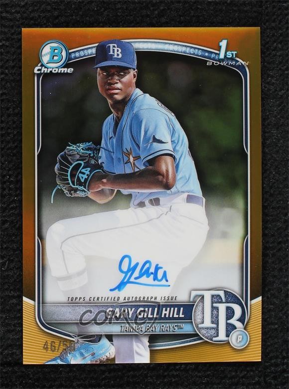 2025 Bowman Chrome Prospect Gold Refractor 46/50 Gary Gill Hill #CPA-GG Auto