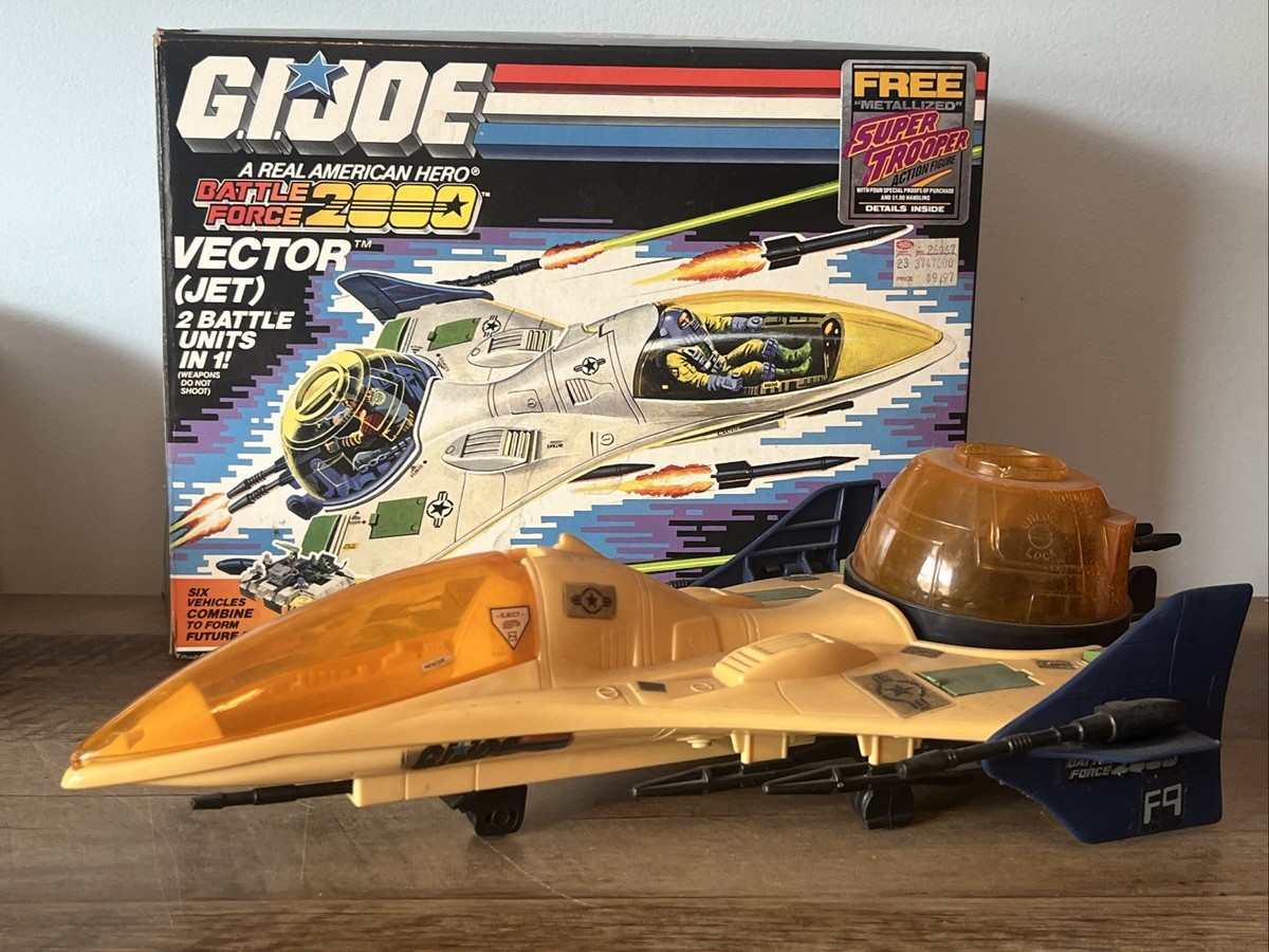 1987 Hasbro GI JOE Battle Force 2000 - VECTOR Jet & Original Box