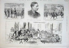 Original Old Antique Print The Egyptian Hospital Cairo 1882 War Egyp Victorian