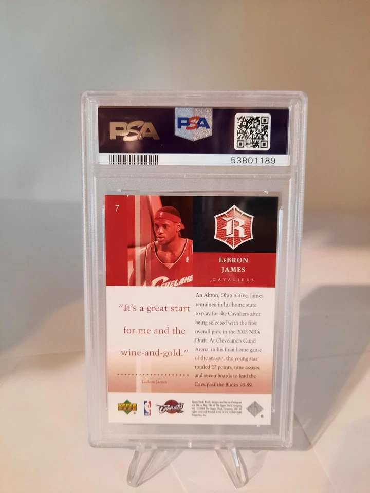 2004 Upper Deck Rivals LeBRON JAMES Basketball Card PSA 10 GEM MINT - Image 2 of 2