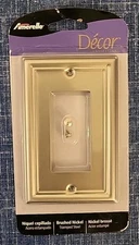 Amerelle • Chelsea Brushed Nickel Rocker Wall Plate 1 Gang Stamped Steel  149RBN