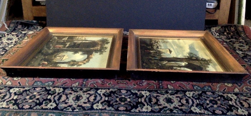 Roman Ruins Art Prints in the manner of Giovanni Parinesi Framed Pair (2) Prints - Picture 8 of 8