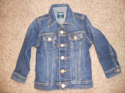 Genuine Kids OSHKOSH Denim Jacket Girls 4T Toddler Snap Button Blue