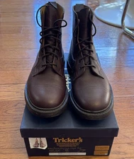 WORN 4x w BOX | TRICKERS 10 WIDE UK / 11E US SUPER BOOT ZUG GRAIN BOOTS 11 E