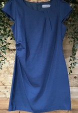 Soaked In Luxury Navy Blue Knee Length Shift Dress Size Large Approx 14