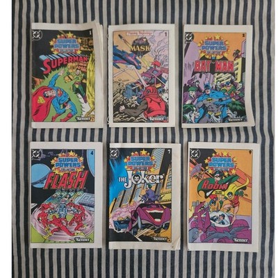 Kenner Super Powers MASK Mini Comics Lot 6 1Vintage 1984 Batman Superman Flash