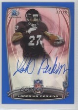 2014 Bowman Rookie Chrome Refractor Blue Border 77/99 Ladarius Perkins Auto 5h9