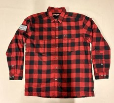 Simms Flannel Shirt Mens L Plaid Grid Fleece ...