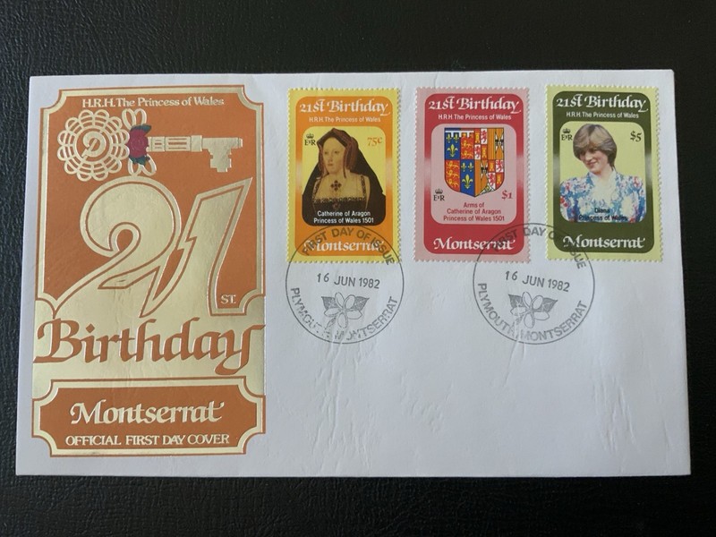 Montserrat 1982 #484-486 21st Birthday Of Princess Diana - FDC