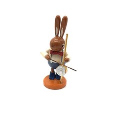 Alter Holz Hase mit Bumbass Leichsenring Seiffen Erzgebirge DDR 8,5 cm Ostern