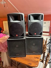 COPPIA DI CASSE BI-AMPLIFICATE LEM d400 con SUBWOOFER ATTIVI SKYTEC e tubi