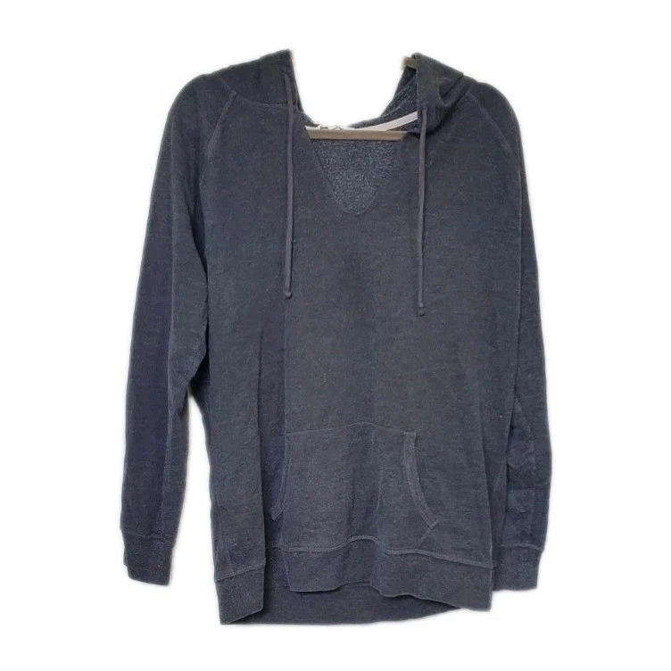 UNDERCOVER Felpa con cappuccio VICTORIAS SECRET grande grigia e rosa parola schiena scollo a V oversize comoda