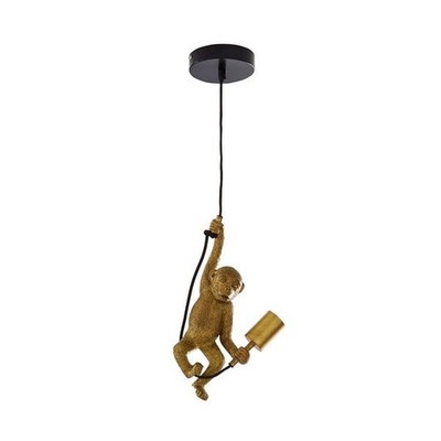 Odisha Monkey Deckenleuchte Gold Harz Hängelampe E27 Pendelleuchte Statement UK