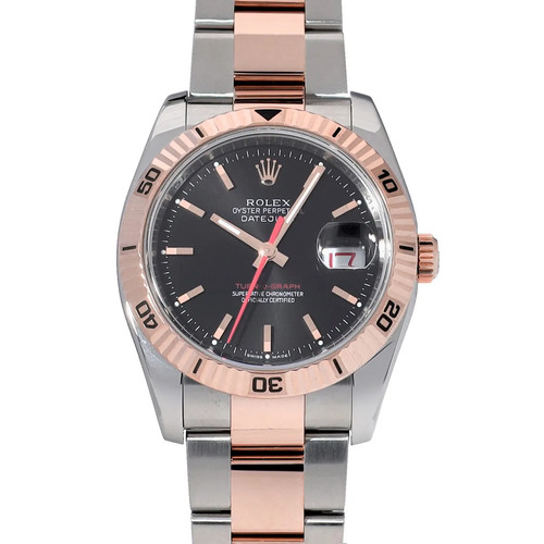 Rolex Datejust 116261 36mm Stainless Steel Black Wristwatch #WW1213