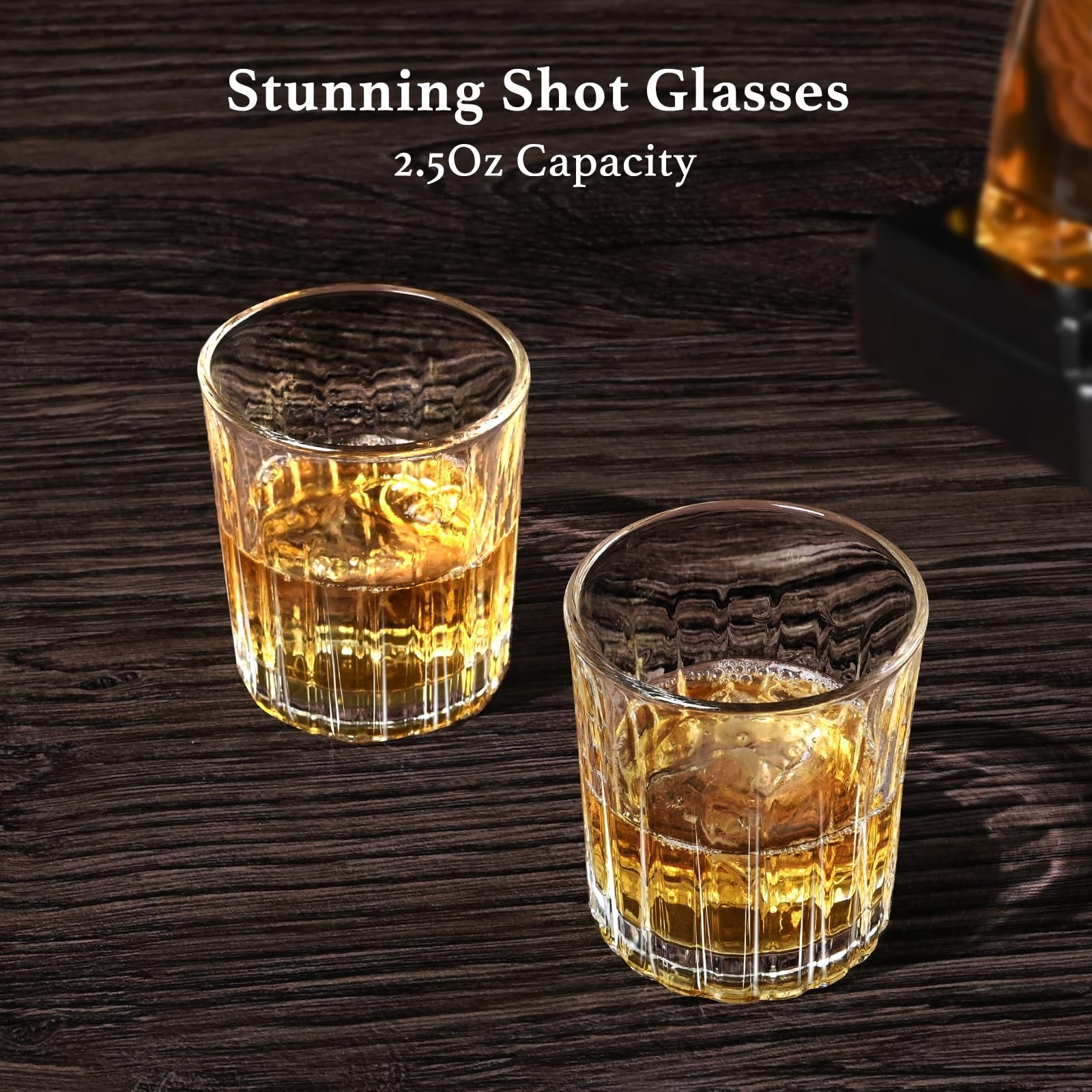 Whiskey Gun Decanter Sets for Men, Liquor Decanter Set with Two Shot Glasses,...