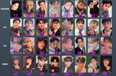 EXO - REVERXE Official Photocard KPOP D.O. KAI SEHUN SUHO LAY