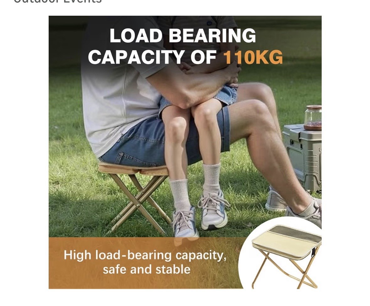 Portable Collapsible Chair/Stool Foldable seat for Hiking Camping Outdoor Events