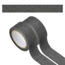 2Roll Glitter Paper Washi Tape, Glitter Film Decorative Tape for DIY, Black