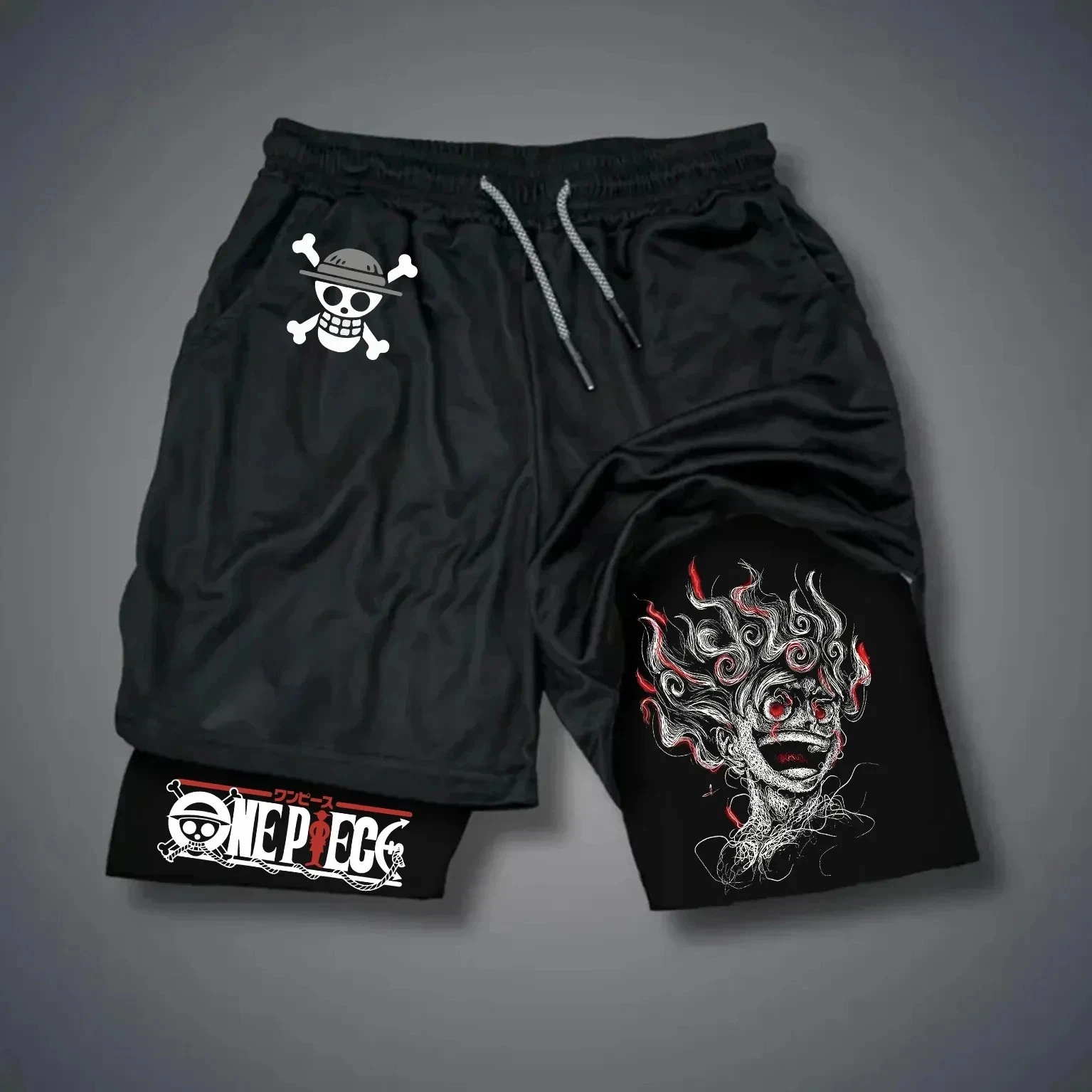The Latest ONE PIECE Japanese Animation Peripheral Printing Double-layer Shorts