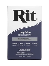 Rit Navy Blue Powder Fabric Dye 3-30 Box Natural Fibers Cotton Linen Wool Rayon