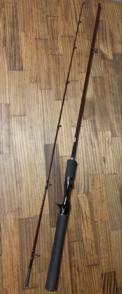 Barra de bajo Shimano Scorpion XV 1581F-2, 6,2 pies, roja, usada, longitud delgada Foto 3 de 4