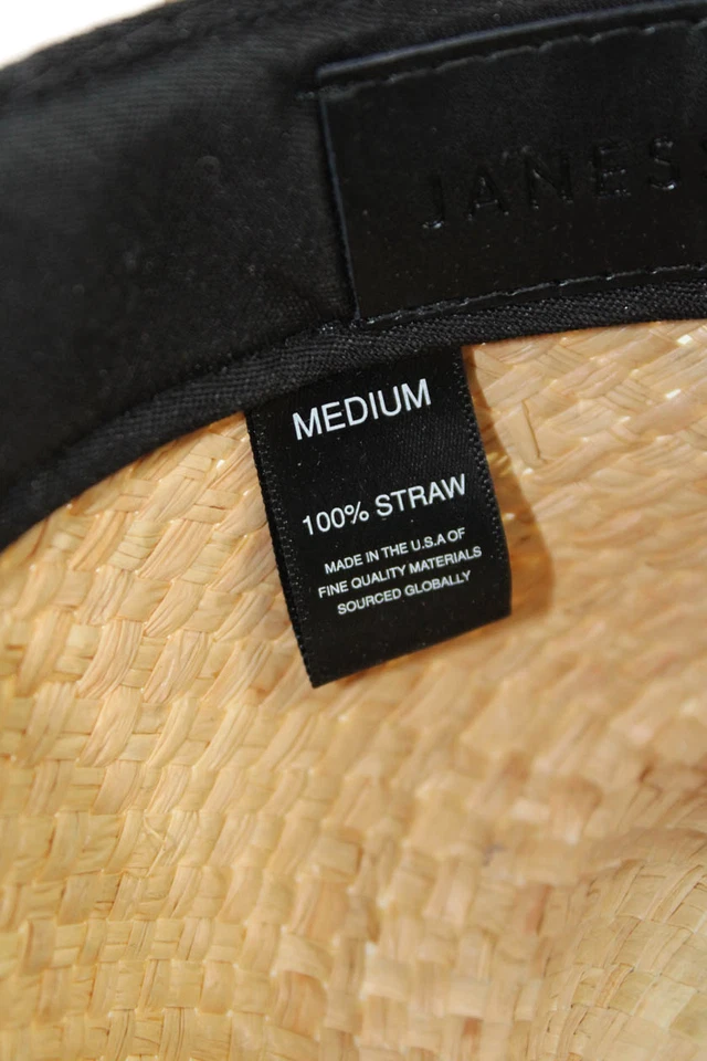 Janessa Leone Womens Embellished Detail Straw Sun Hat Brown Size M - Image 4 of 4