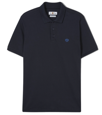 Alan Paine Mens Cotton Pique Polo Shirt Short Sleeve Regular Fit Navy